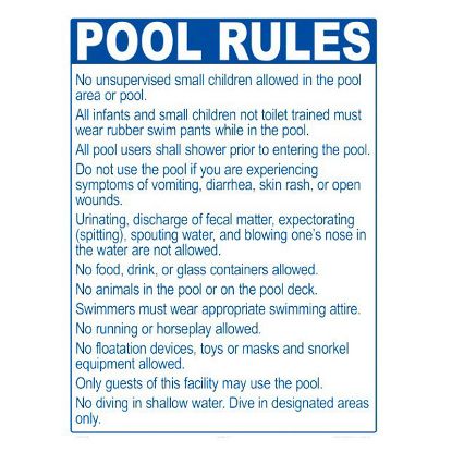 2044WS1824E: POOL RULES ME ONLY 2044WS1824E