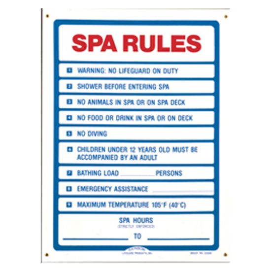 R230300: SPA RULES SIGN R230300