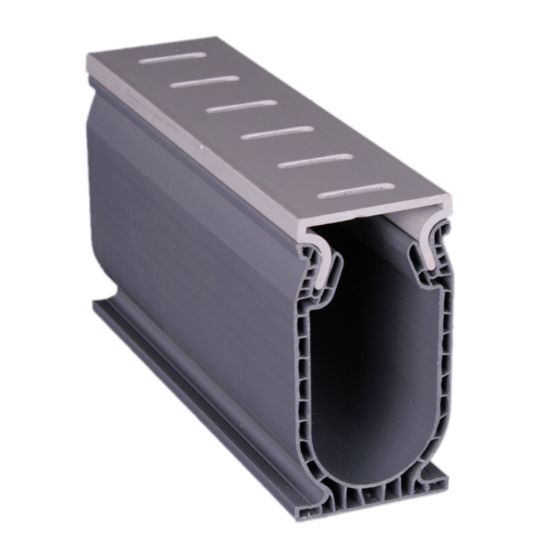SDDG: 10' FRONTIER DECK DRAIN GREY WITH ADAPTERS SDDG