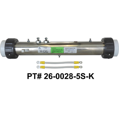 26-0028-5S-K: Hot Tub Heater Replacement Assy, Replacement, 2.25"x15", 4.0kW, Vita / DM Ind.