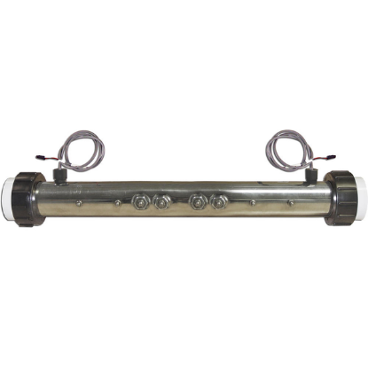 26-0053-F-M7-KS: Hot Tub Heater Replacement Assy, Balboa Series, 8000, 2.25"x19.25", 5.5kW, Titanium, M7, w/Sensors
