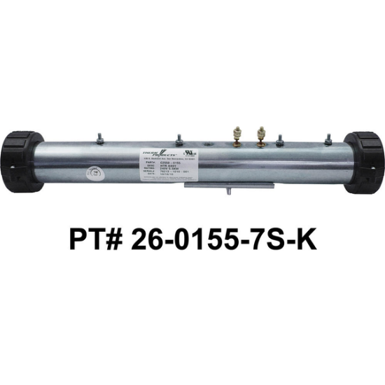 26-0155-7S-K: Hot Tub Heater Replacement Assy, Replacement, 2.25"x17.75", 5.5kW, Hercules