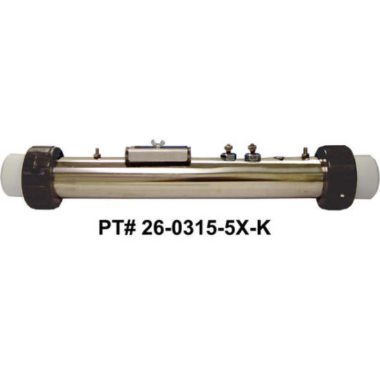 26-0315-5S-K: Hot Tub Heater Replacement Assy, Replacement, 2.25"x15", 4.0kW, Hercules