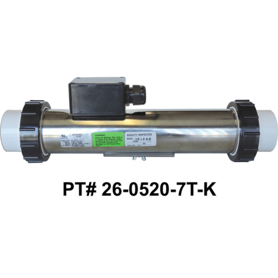 26-0520-7T-K: Hot Tub Heater Replacement Assy, Replacement, 3"x13.5", 5.5kW, Saratoga Country Leisure