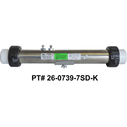 26-0739-7SD-K: Hot Tub Heater Replacement Assy, Replacement, 2.25"x15", 5.5kW, Thermspa
