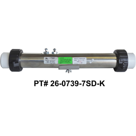 26-0739-7SD-K: Hot Tub Heater Replacement Assy, Replacement, 2.25"x15", 5.5kW, Thermspa