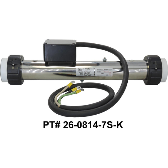 26-0814-7S-K: Hot Tub Heater Replacement Assy, Replacement, 5.5kW, 240V, Balboa M7, w/Box and 40" Cord, No Sensors