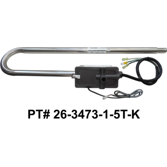 26-3473-1-5T-K: Hot Tub Heater Replacement Assy, Low Flow, 4.0kW, 240V, Laing Trombone Style, Caldera/Watkins 74912
