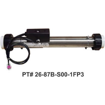 26-87B-S00-1FP3: Hot Tub Heater Replacement Assy, Gecko Series, Slide, 2.25"x15", 5.5kW, 30" Cord