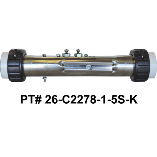 26-C2278-1-5S-K: Hot Tub Heater Replacement Assy, Replacement, 2.25"X12", 4.0kW, Marquis Spas