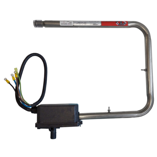 26-C3480-1-7T-K: Hot Tub Heater Replacement Assy, Low Flow, Laing, Square Back, 2.1/3.4kW, Dual Element, w/Auto Reset TCO, Astral, Titanium