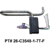 26-C3548-1-7T-F: Hot Tub Heater Replacement Assy, Low Flow, Laing, Triple Bend, 2.1/3.4kW, D1, w/Manual Reset TCO & Flow Switch, Titanium