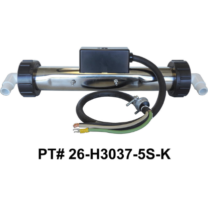 26-H3037-5S-K: Hot Tub Heater Replacement Assy, Replacement, 2.25"X13.5", 3/4" Barb, 4.0kW, Saratoga