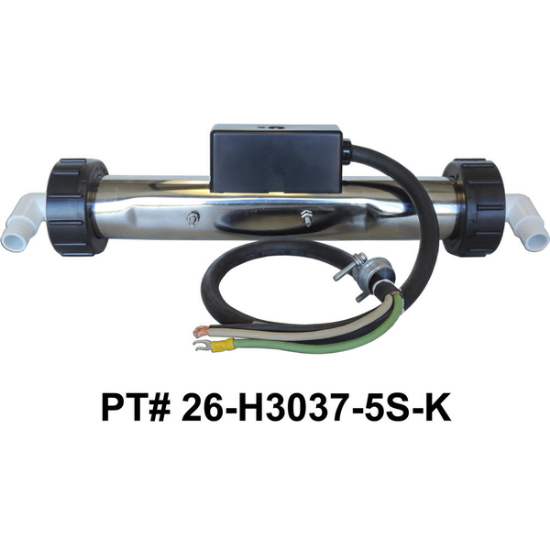 26-H3037-5S-K: Hot Tub Heater Replacement Assy, Replacement, 2.25"X13.5", 3/4" Barb, 4.0kW, Saratoga