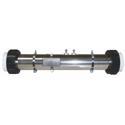 27-F0288-4T-K: Hot Tub Heater Replacement Assy, Universal Rite-Fit Hot Tub Heater Replacement, 2.25"x12", 3.0kW,  Titanium, Flo Thru