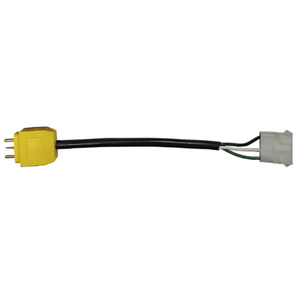 30-1180-L6: Cord, Adapter, YEL, 18/3, 6", Ozone Amp (female) To  Molded (male)