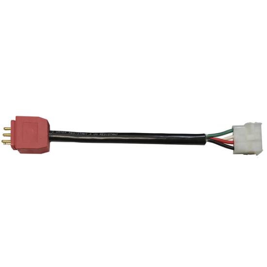 30-1220-L6: Cord, Adapter, RED, 14/4, 6", P1/2 Amp (female) To  Molded (male)