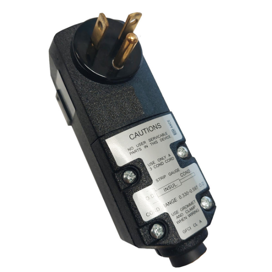 34-0181L-K: Plug, GFCI, 20A, 90 degree