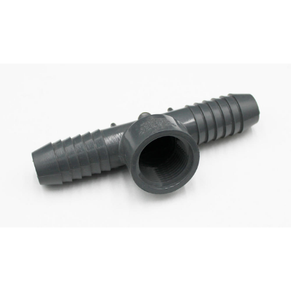 1402-007: TEE, 3/4"x3/4"x3/4", BxBxFPT