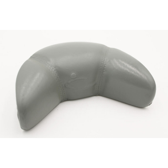 14527: Hot Tub pillow, NECK, STCH LGT GRY