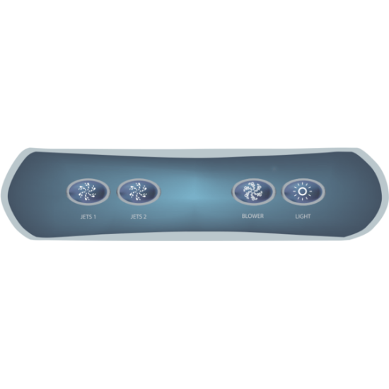 Balboa Series AX40 4 Button Topside Overlay 80-40030-K