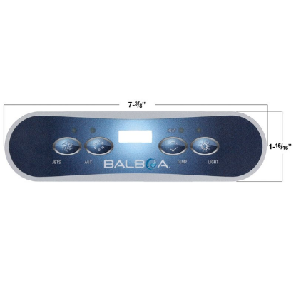 Balboa Series ML400 4 Button Topside Overlay 80-11345-K