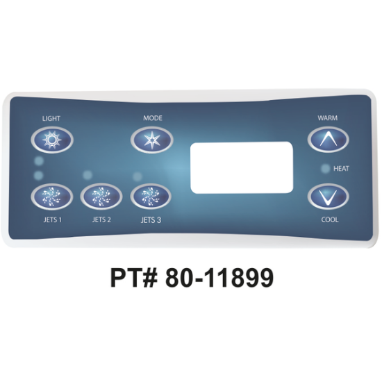 Balboa Series ML551 7 Button Topside Overlay 80-11899-K