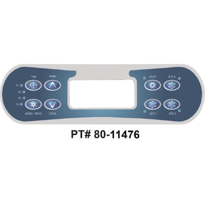 Balboa Series ML700 8 Button Topside Overlay 80-11476-K