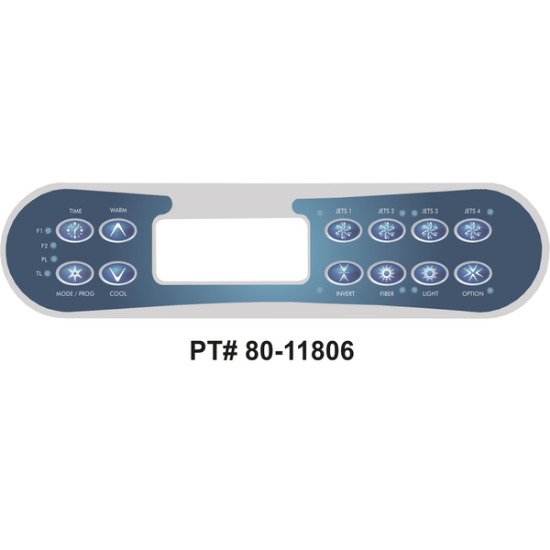 Balboa Series ML900 12 Button Topside Overlay 80-11806-K