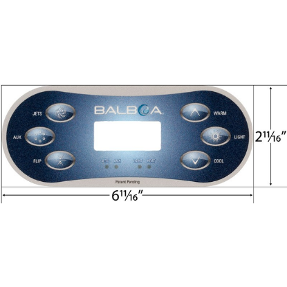 Balboa Series TP600 6 Button Topside Overlay 80-12101-K