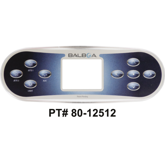 Balboa Series TP800 4 Button Topside Overlay 80-12512-K