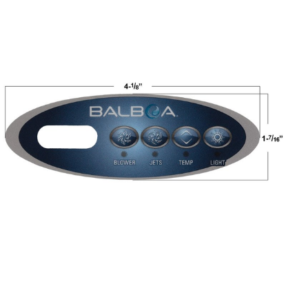 Balboa Series VL200 4 Button Topside Overlay 80-11127-K