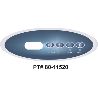 Balboa Series VL240 4 Button Topside Overlay 80-11520-K