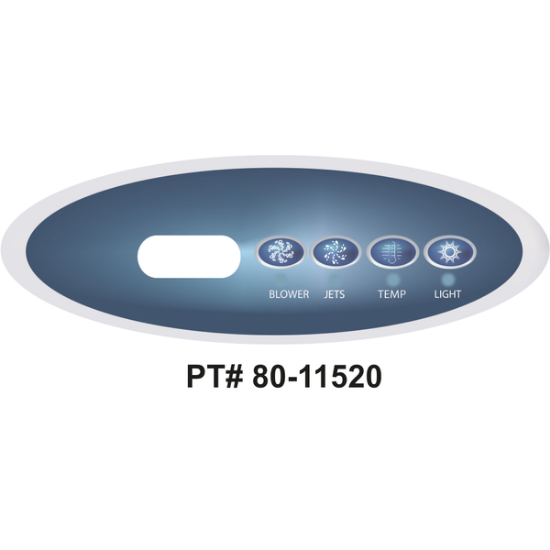 Balboa Series VL240 4 Button Topside Overlay 80-11520-K