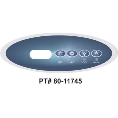 Balboa Series VL240 4 Button Topside Overlay 80-11745-K