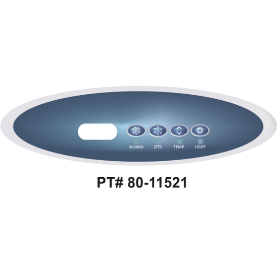 Balboa Series VL260 4 Button Topside Overlay 80-11521-K