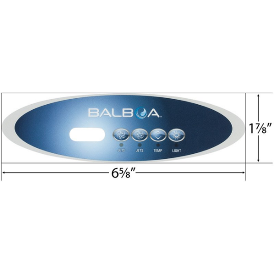 Balboa Series VL260 4 Button Topside Overlay 80-11725-K