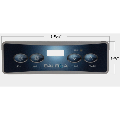 Balboa Series VL401 4 Button Topside Overlay 80-11885-K
