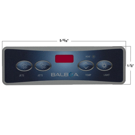 Balboa Series VL403 4 Button Topside Overlay 80-10752-K