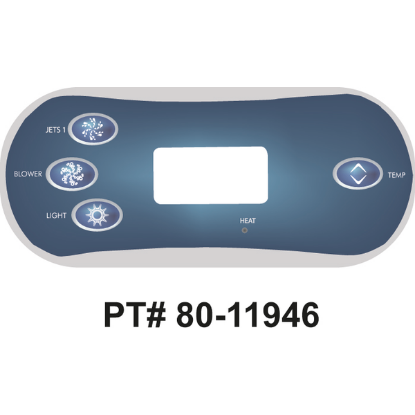 Balboa Series VL406T 4 Button Topside Overlay 80-11946-K