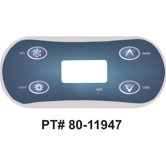 Balboa Series VL406U 4 Button Topside Overlay 80-11947-K