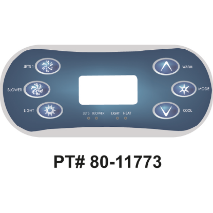 Balboa Series VL600S 6 Button Topside Overlay 80-11773-K