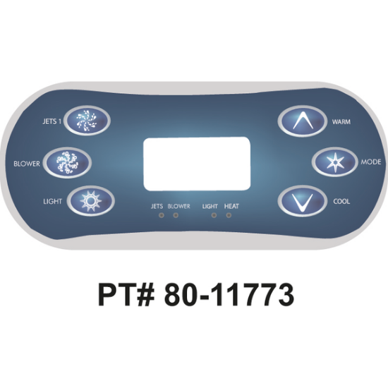 Balboa Series VL600S 6 Button Topside Overlay 80-11773-K