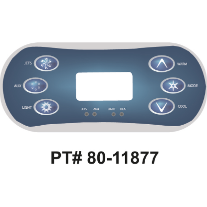Balboa Series VL600S 6 Button Topside Overlay 80-11877-K
