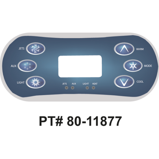 Balboa Series VL600S 6 Button Topside Overlay 80-11877-K