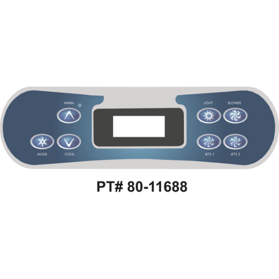 Balboa Series VL700S 7 Button Topside Overlay 80-11688-K