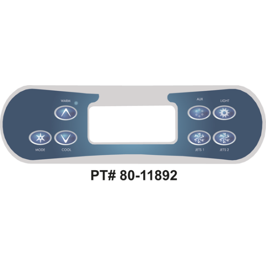 Balboa Series VL700S 7 Button Topside Overlay 80-11892-K