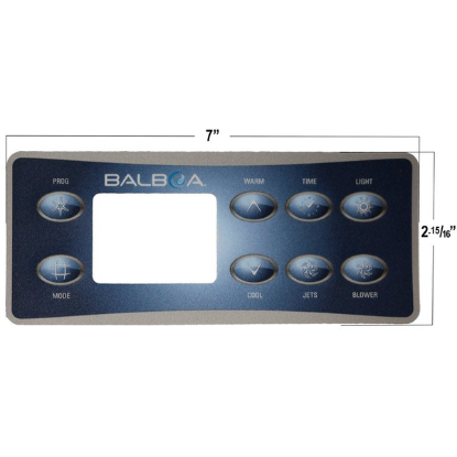 Balboa Series VL801D 8 Button Topside Overlay 80-10299-K