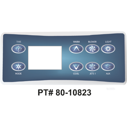 Balboa Series VL801D 8 Button Topside Overlay 80-10823-K