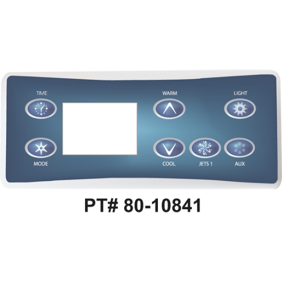 Balboa Series VL801D 8 Button Topside Overlay 80-10841-K